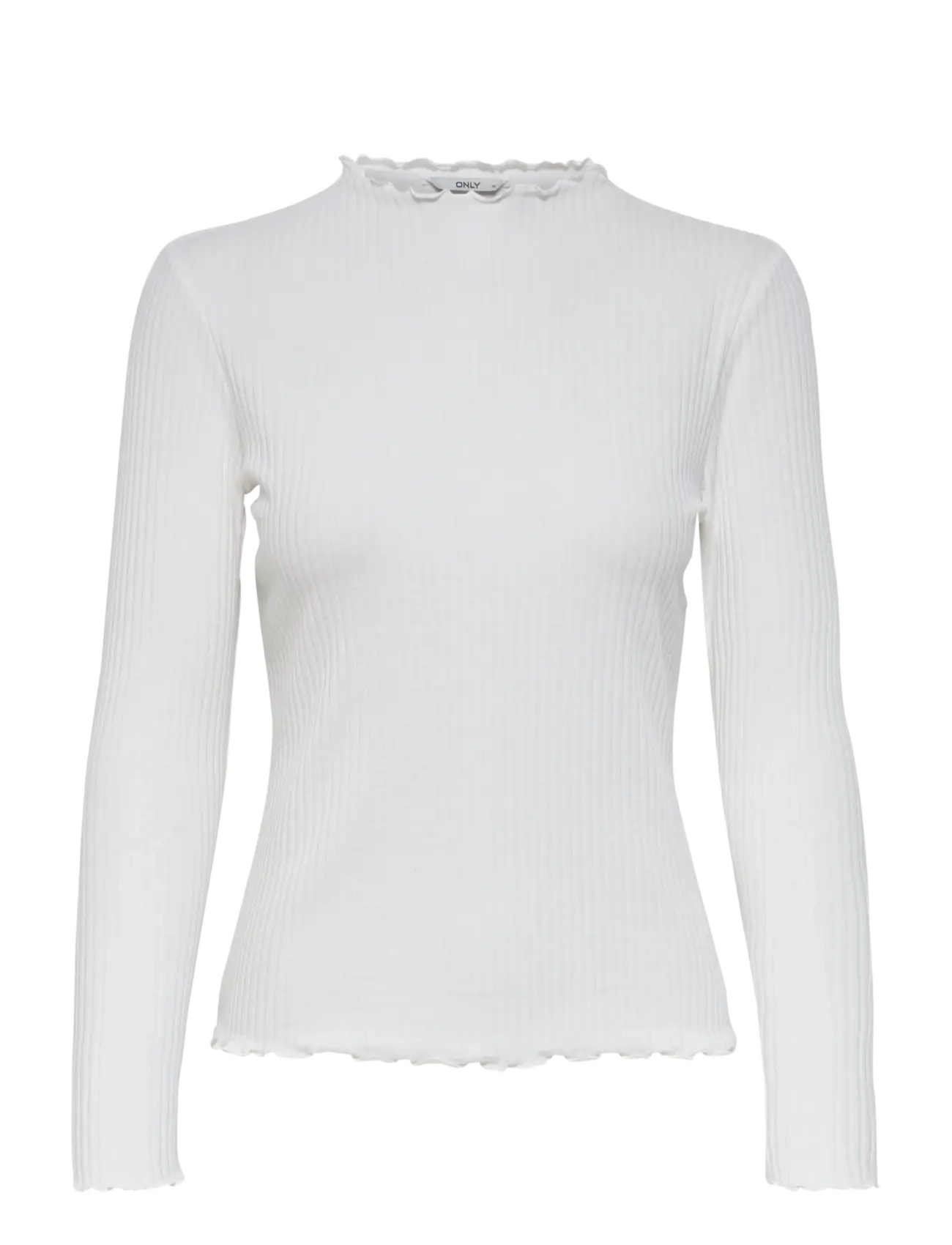 ONLY ONLEMMA L/S HIGH NECK TOP NOOS JRS - T-Shirts & Tops - EGRET / white