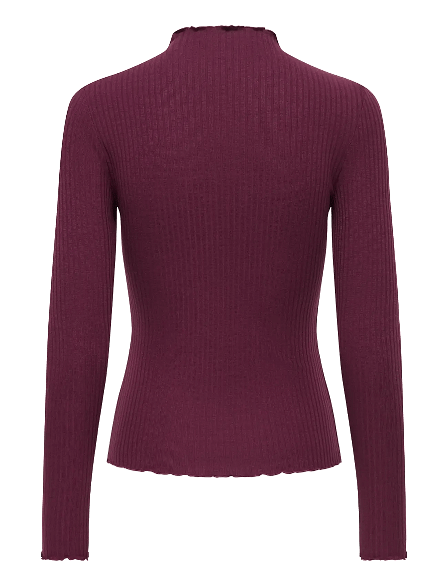 ONLY - ONLEMMA L/S HIGH NECK TOP NOOS JRS - långärmade toppar - fig - 2