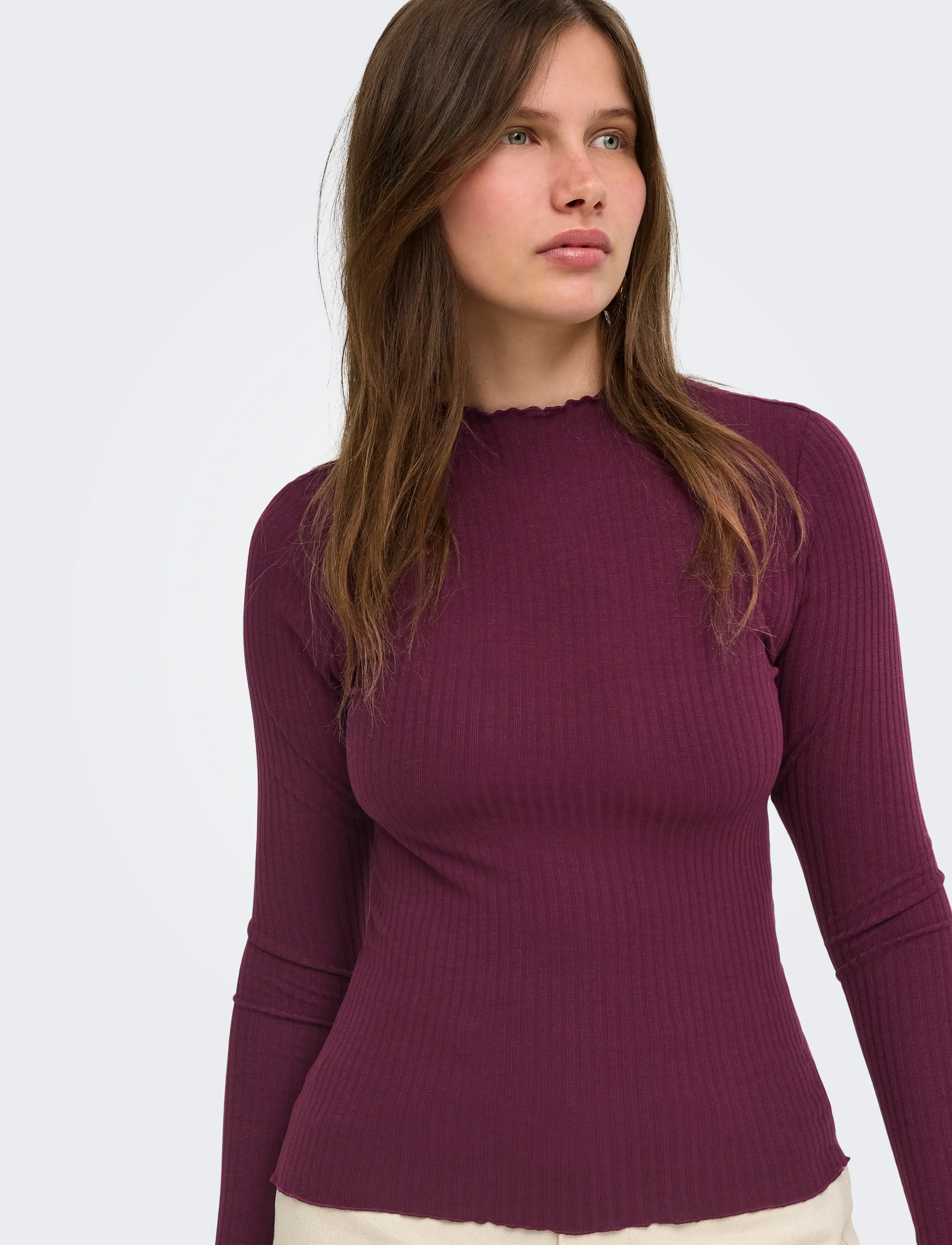 ONLY - ONLEMMA L/S HIGH NECK TOP NOOS JRS - pikkade varrukatega topid - fig - 5