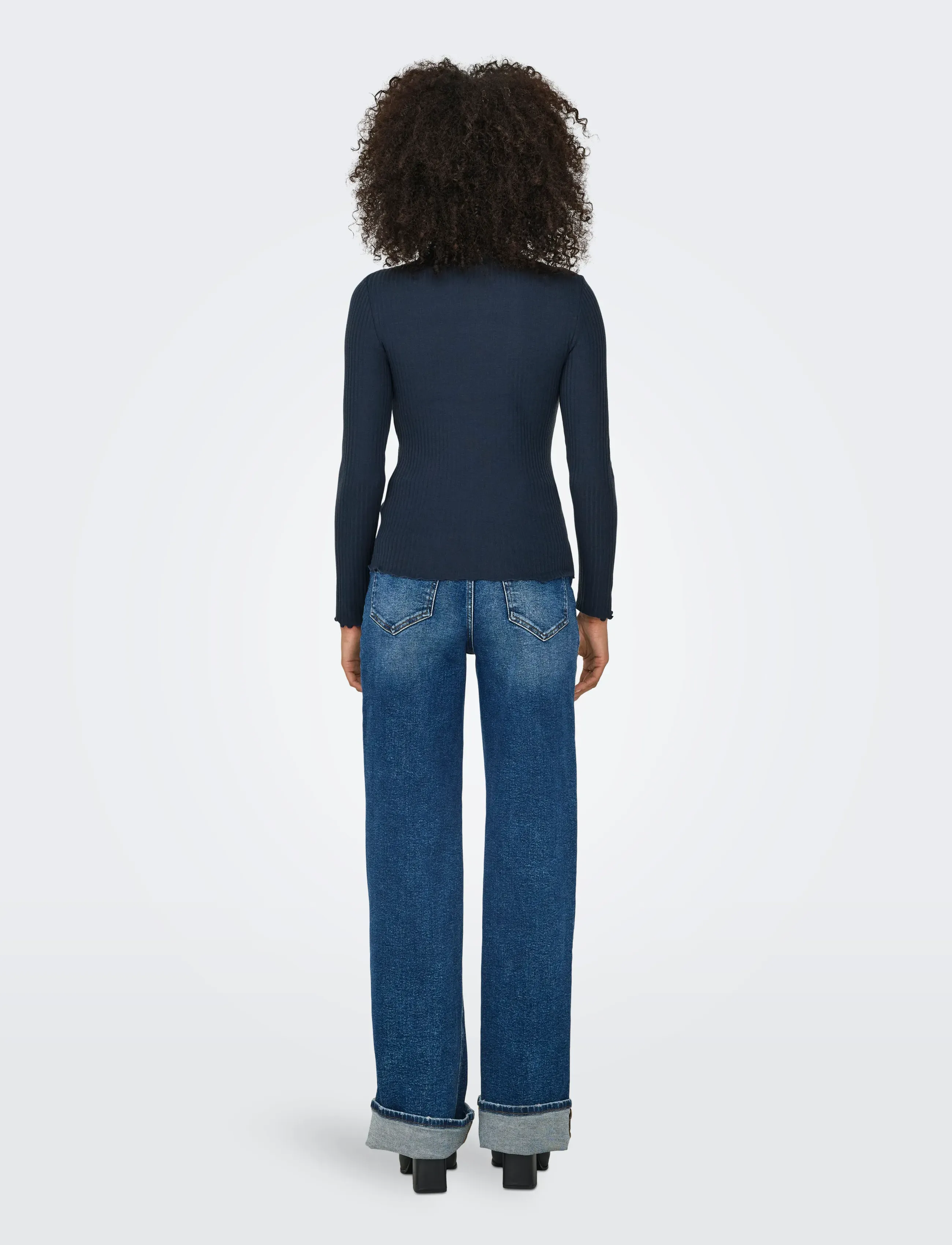 ONLY - ONLEMMA L/S HIGH NECK TOP NOOS JRS - långärmade toppar - ombre blue - 3