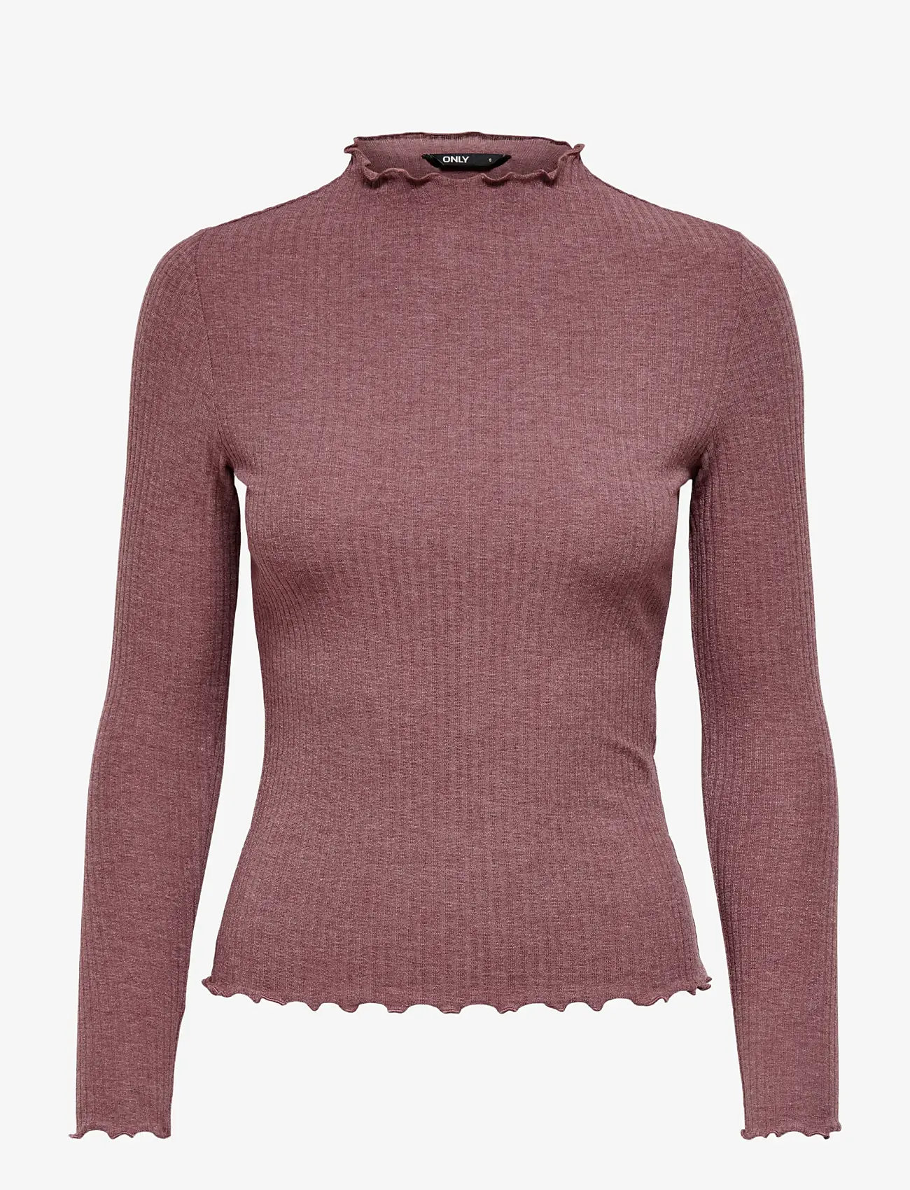 ONLY - ONLEMMA L/S HIGH NECK TOP NOOS JRS - långärmade toppar - rose brown - 1