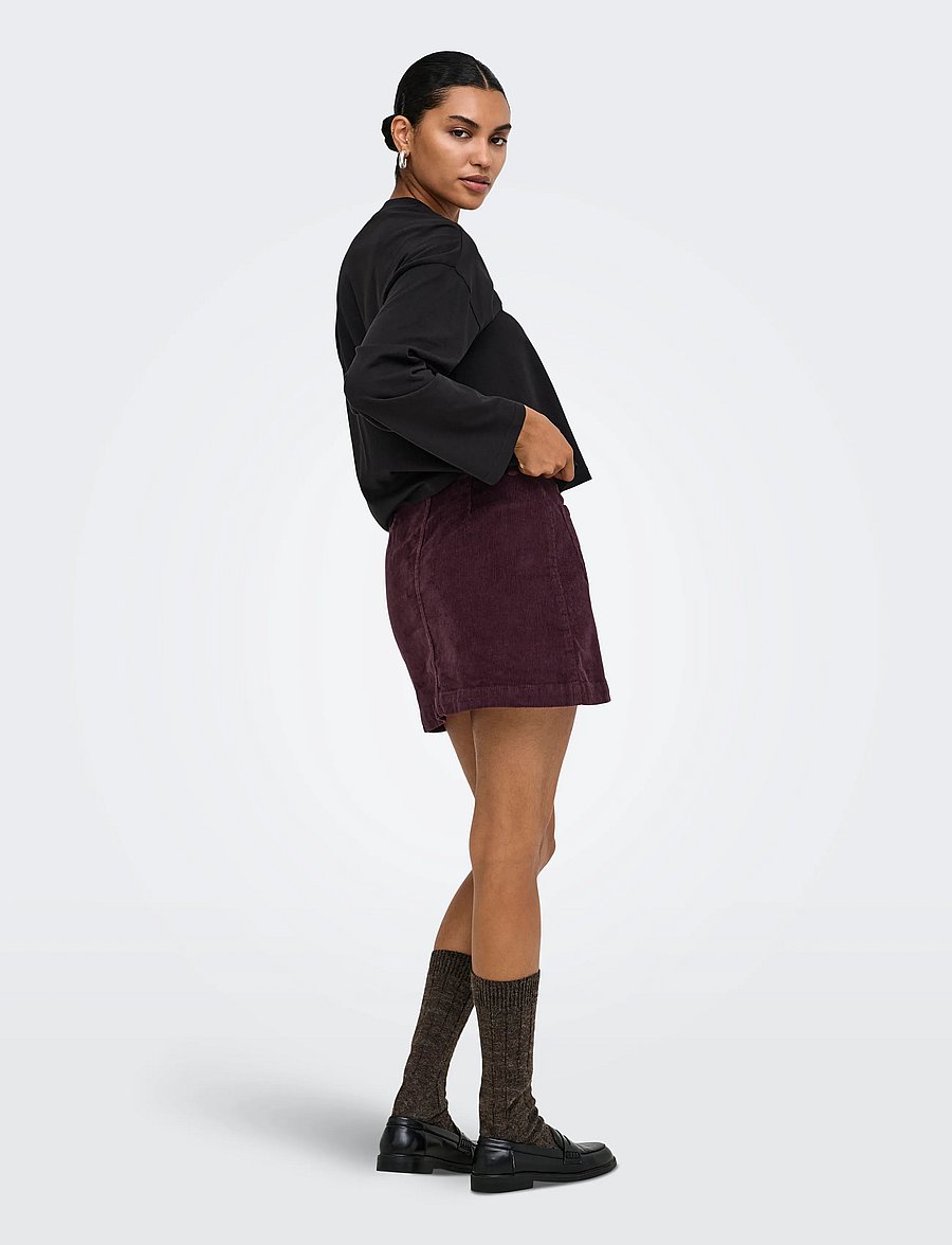 ONLY - ONLAMAZING GLOBAL HW CORD SKIRT PNT NOOS - korte nederdele - fudge - 3