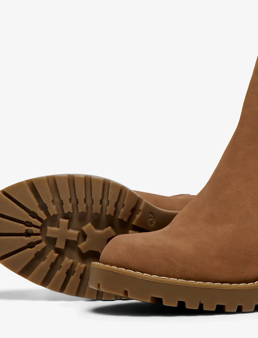 ONLY - ONLBARBARA HEELED BOOTIE NOOS - kontsaga poolsaapad - cognac - 4