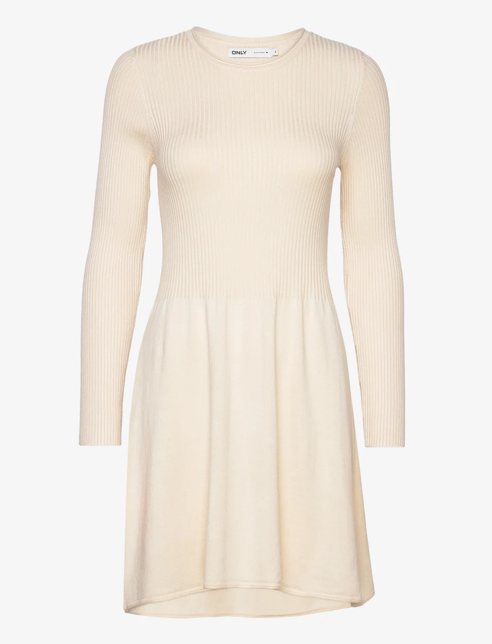 ONLY - ONLALMA L/S O-NECK DRESS KNT NOOS - knitted dresses - whitecap gray - 1