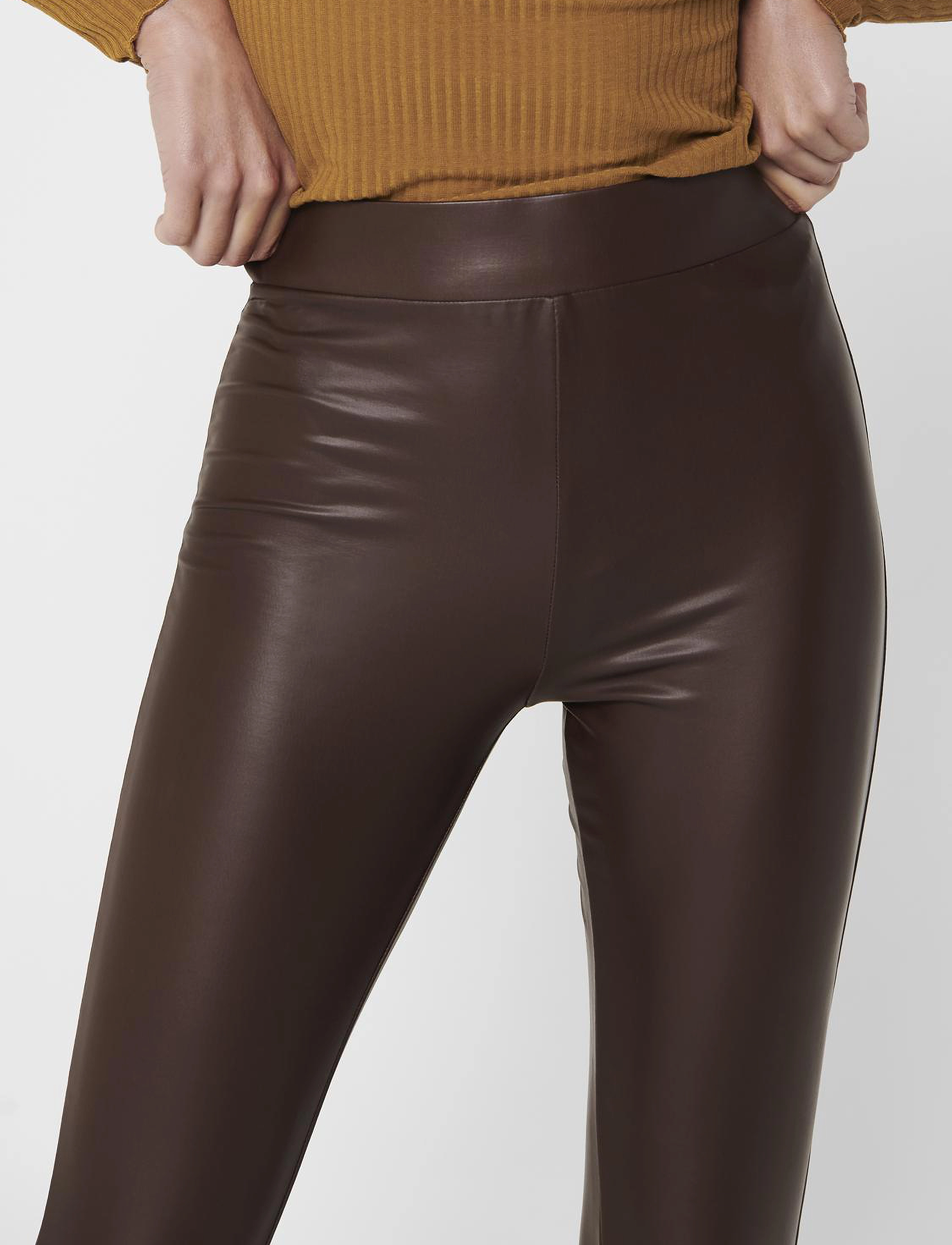 ONLY - ONLCOOL COATED LEGGING NOOS JRS - laveste priser - chicory coffee - 5