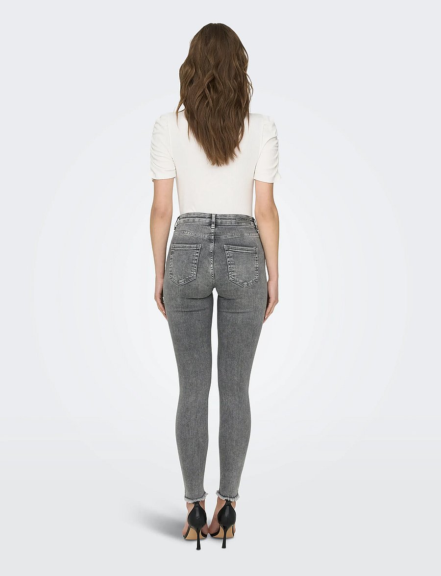 ONLY - ONLBLUSH MID SK ANK RW DNM REA0918 NOOS - jeans skinny - grey denim - 3