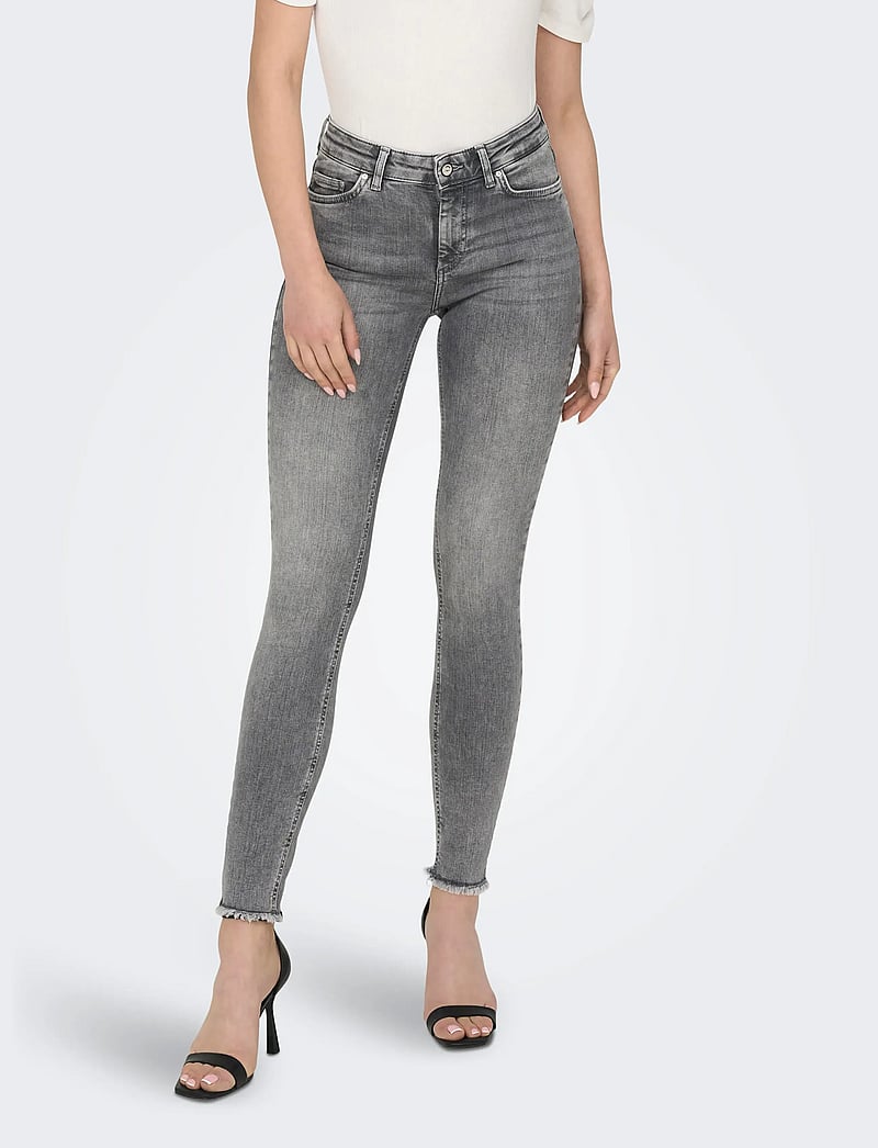 ONLY - ONLBLUSH MID SK ANK RW DNM REA0918 NOOS - skinny jeans - grey denim - 4