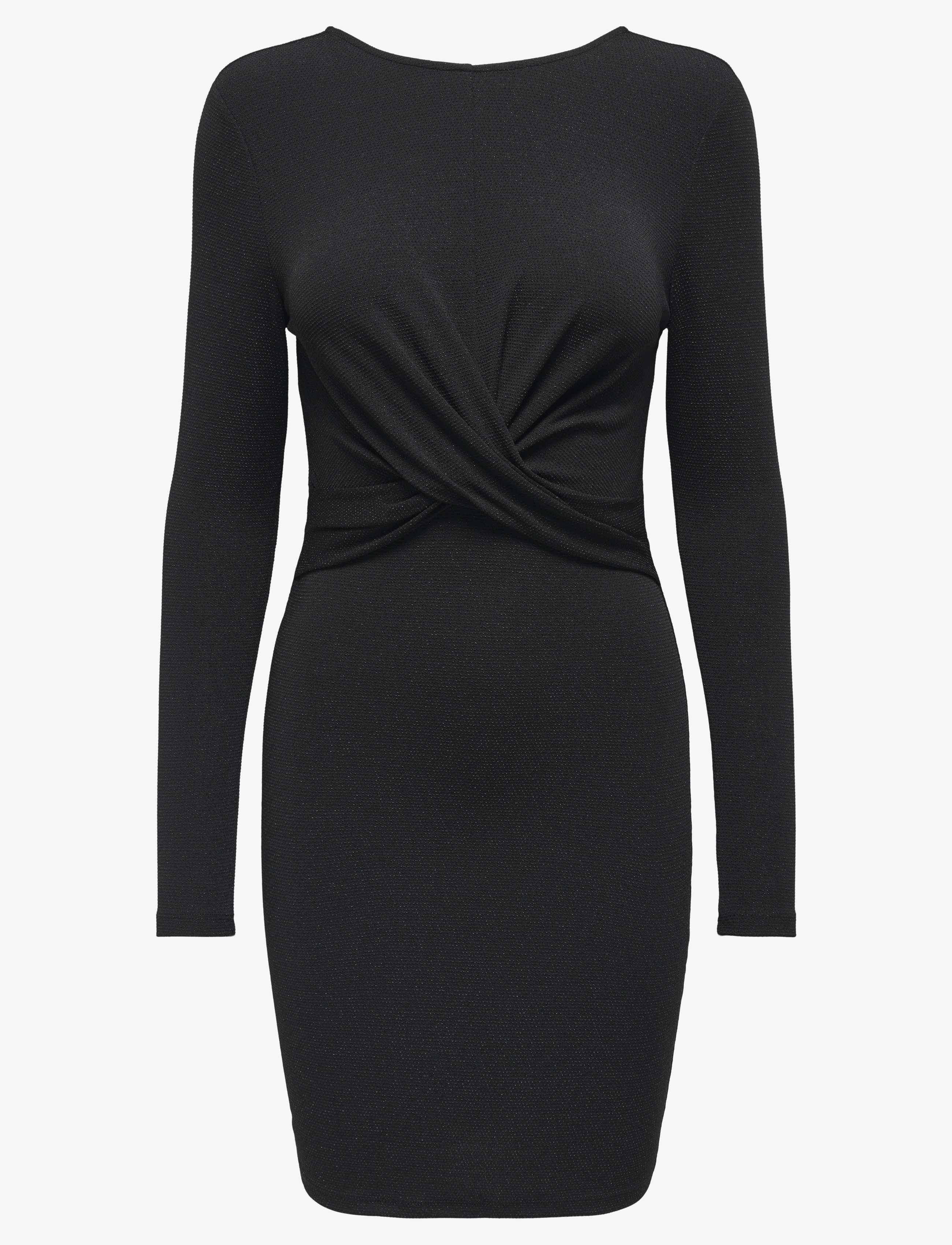 ONLY ONLQUEEN L/S GLITTER TWIST DRESS JRS - Kjoler - BLACK / black