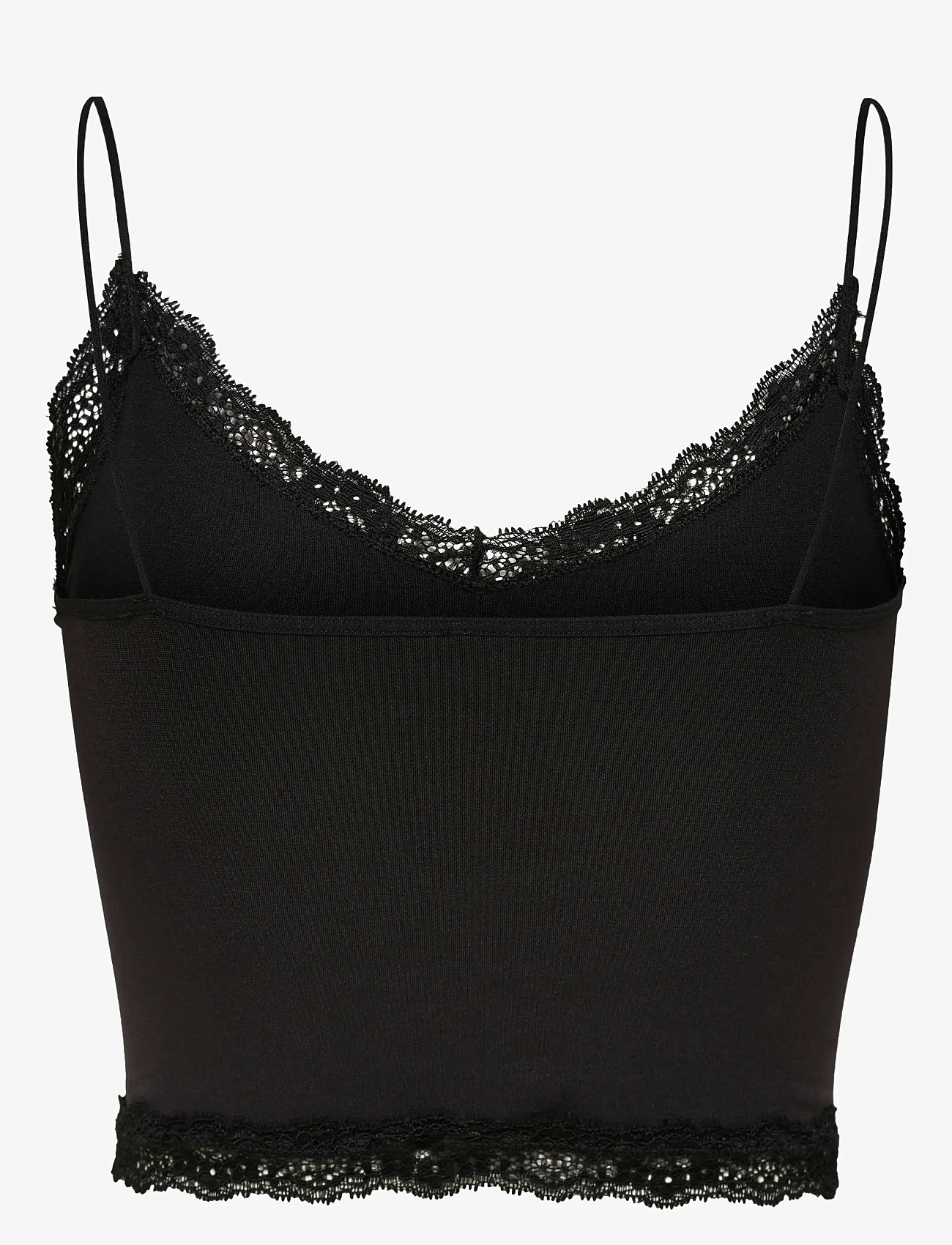 ONLY - ONLVICKY LACE SEAMLESS CROPPED TOP NOOS - tank top rinnahoidjad - black - 2