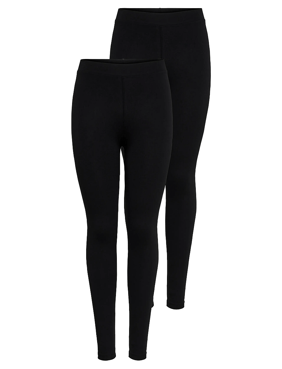 ONLY - ONLLIVE LOVE NEW LEGGING 2PACK NOOS - leggings - black - 1