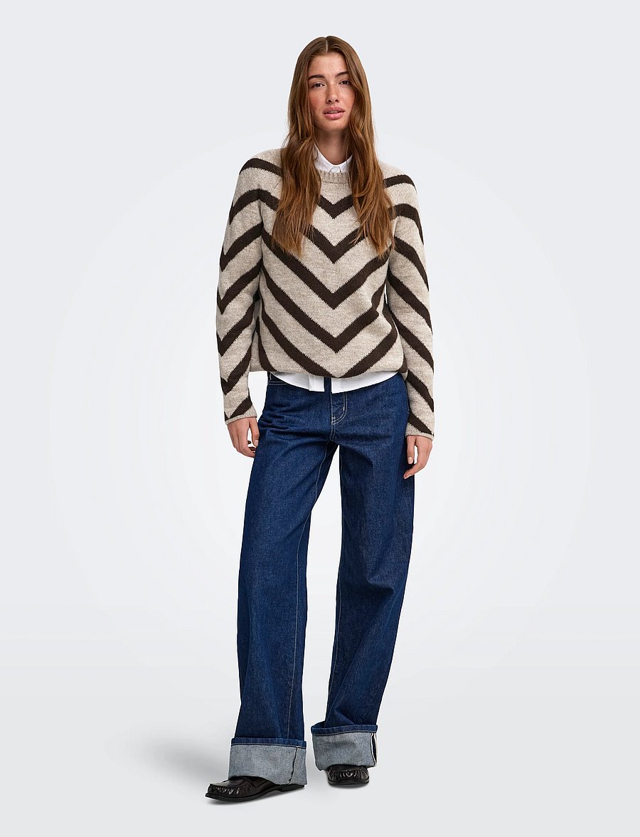 ONLY - ONLELIZA L/S PULLOVER KNT NOOS - stickade tröjor - string - 4