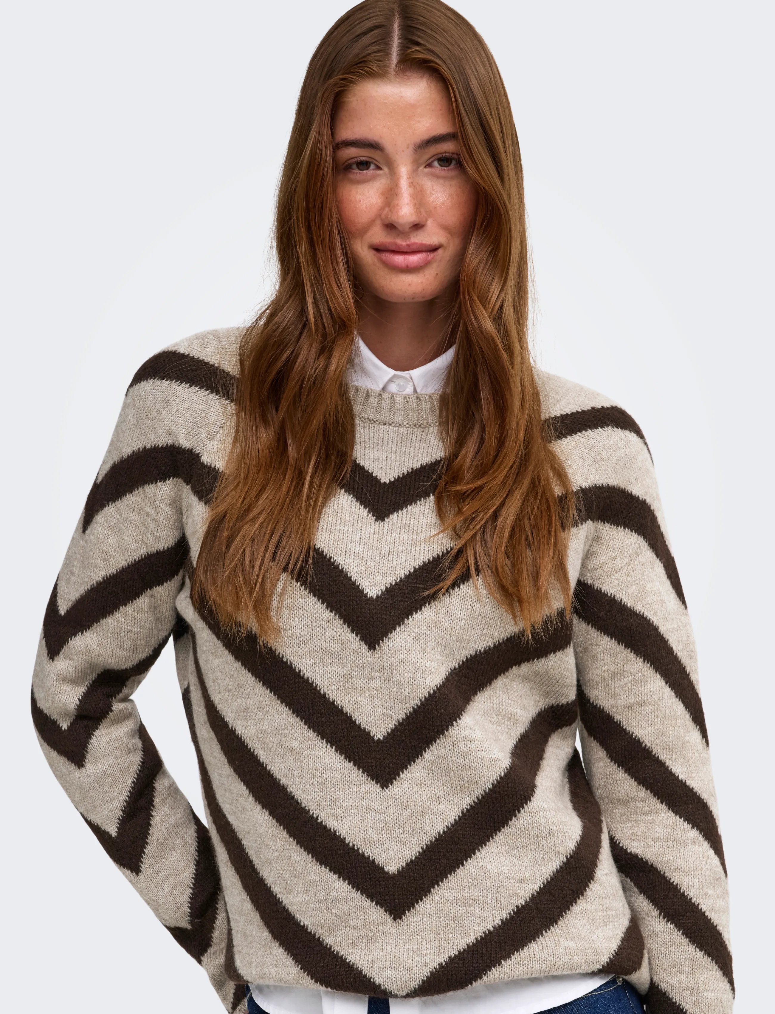 ONLY ONLELIZA L/S PULLOVER KNT NOOS - Geburtstag - STRING / beige