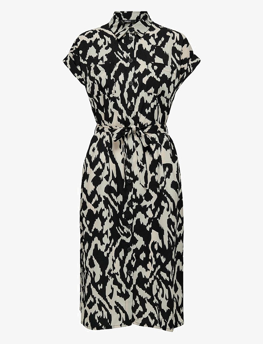 ONLY - ONLHANNOVER S/S SHIRT DRESS NOOS WVN - robes chemises - birch - 1