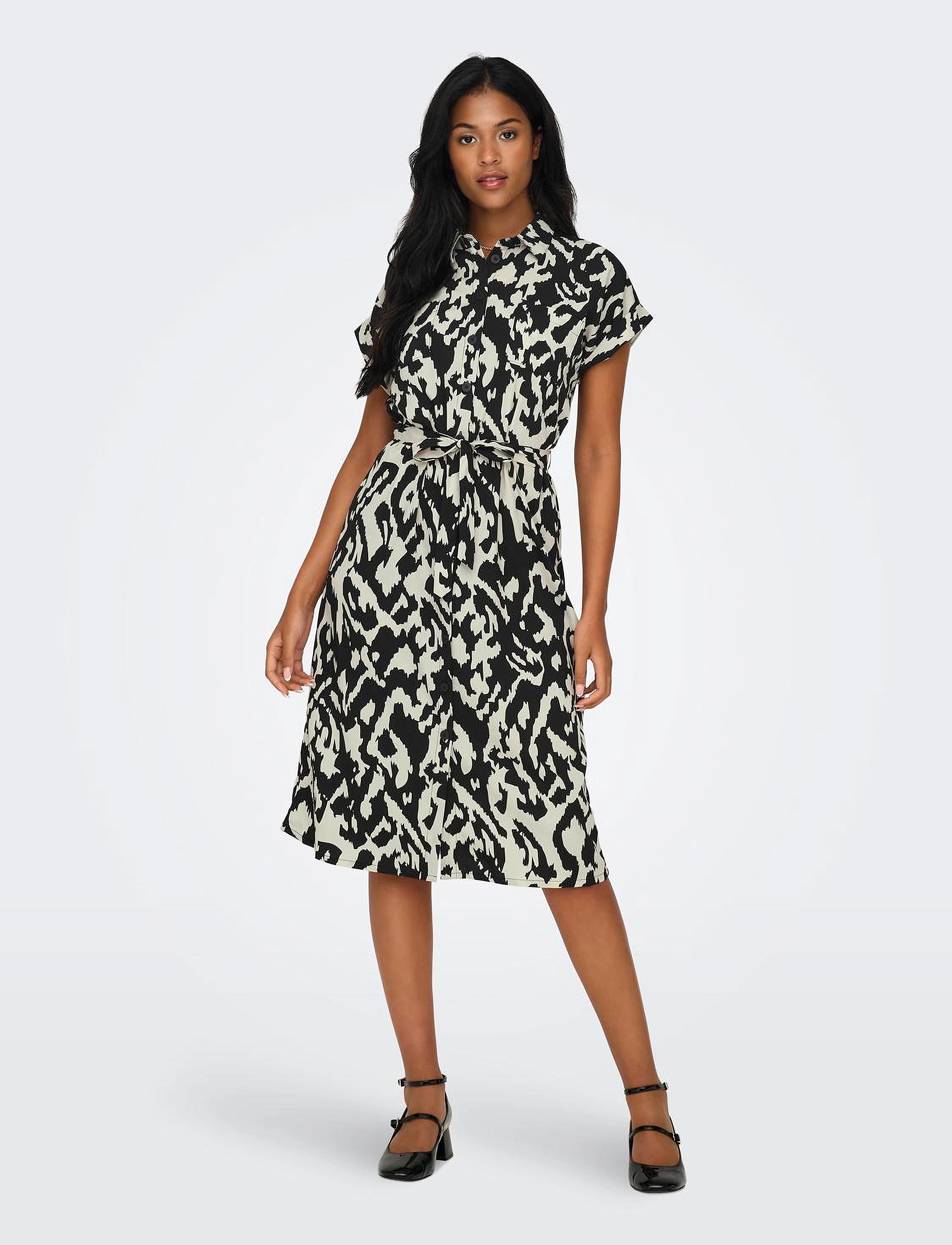 ONLY - ONLHANNOVER S/S SHIRT DRESS NOOS WVN - robes chemises - birch - 4