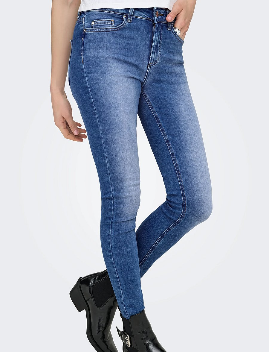 ONLY - ONLBLUSH MID SK ANK RW DNM REA12187 NOOS - skinny jeans - medium blue denim - 5