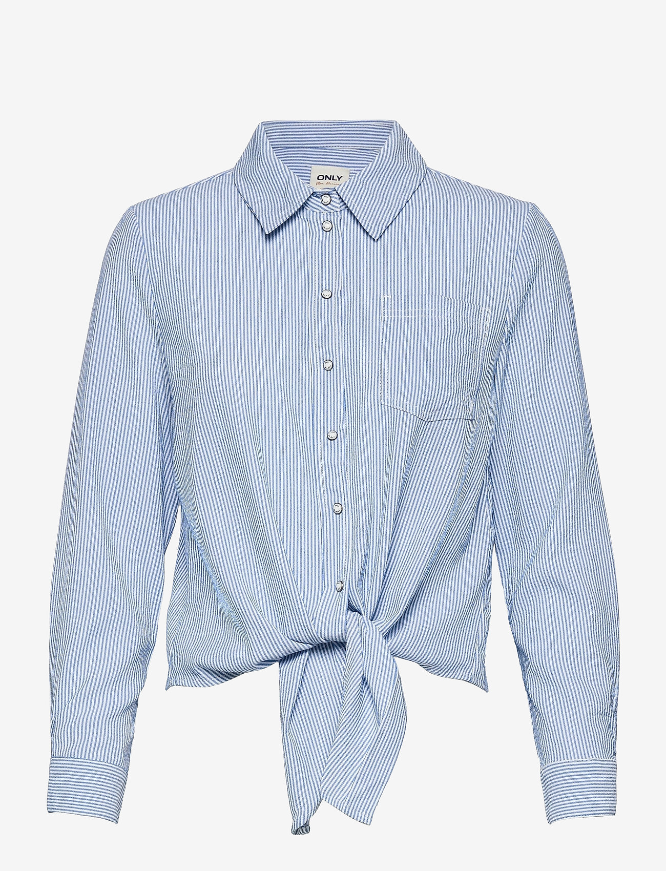 ONLY - ONLLECEY LS KNOT SHIRT NOOS WVN - langärmlige hemden - cloud dancer - 1