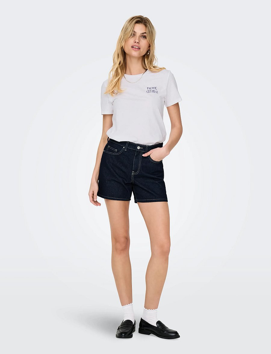 ONLY - ONLPHINE DNM SHORTS NOOS - jorty - dark blue denim - 4