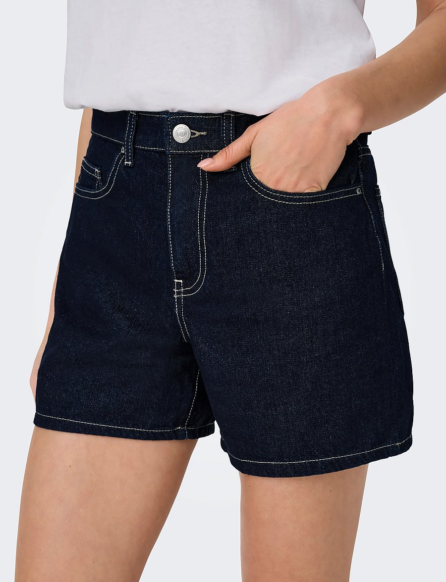 ONLY - ONLPHINE DNM SHORTS NOOS - jorty - dark blue denim - 5