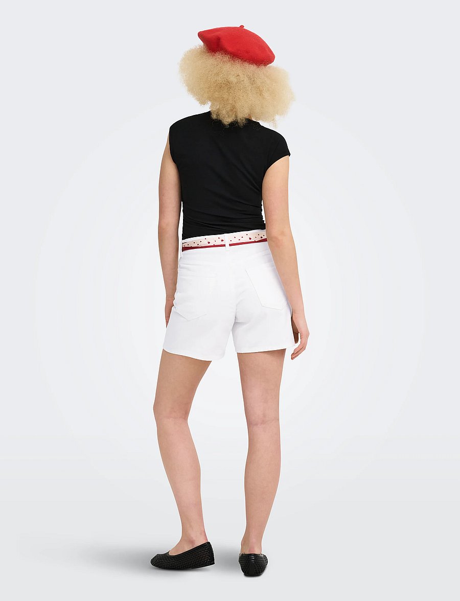 ONLY - ONLPHINE DNM SHORTS NOOS - jeansshorts - white denim - 3