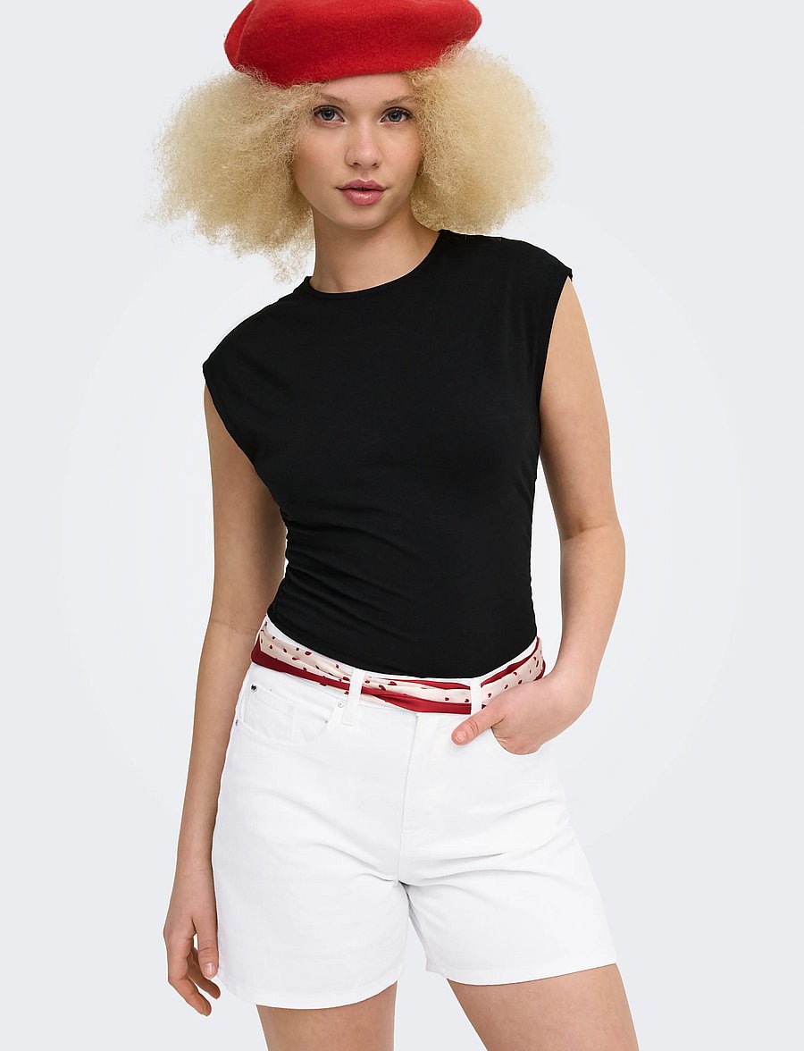 ONLY - ONLPHINE DNM SHORTS NOOS - jeansshorts - white denim - 5