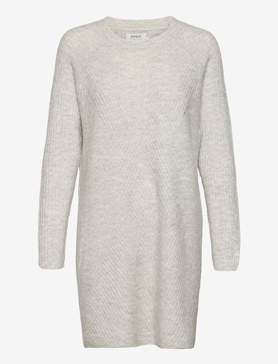 ONLY - ONLCAROL L/S DRESS KNT NOOS - knitted dresses - light grey melange - 0