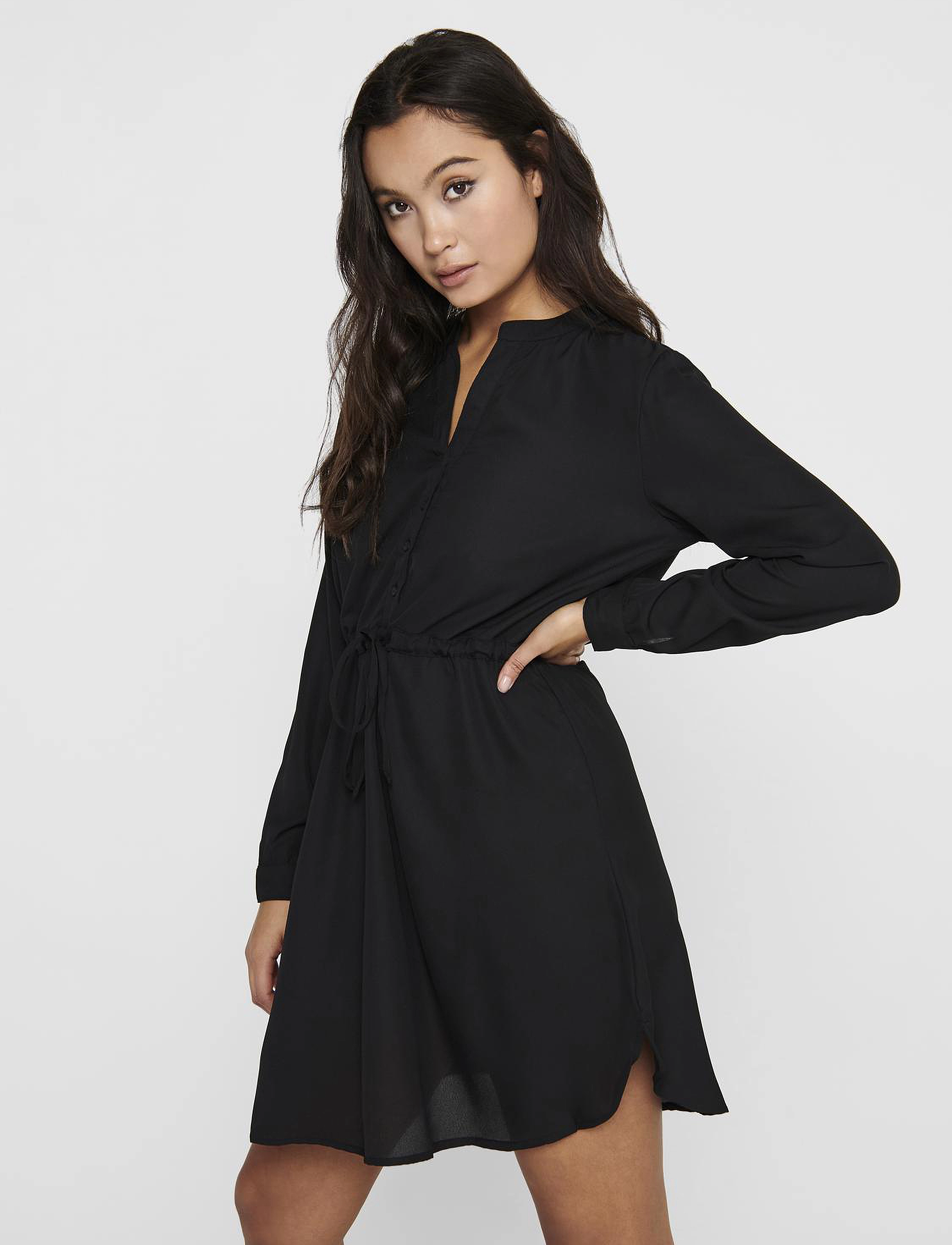 ONLY - ONLCORY LIFE L/S V-NECK TUNIC WVN NOOS - tuunikad - black - 5