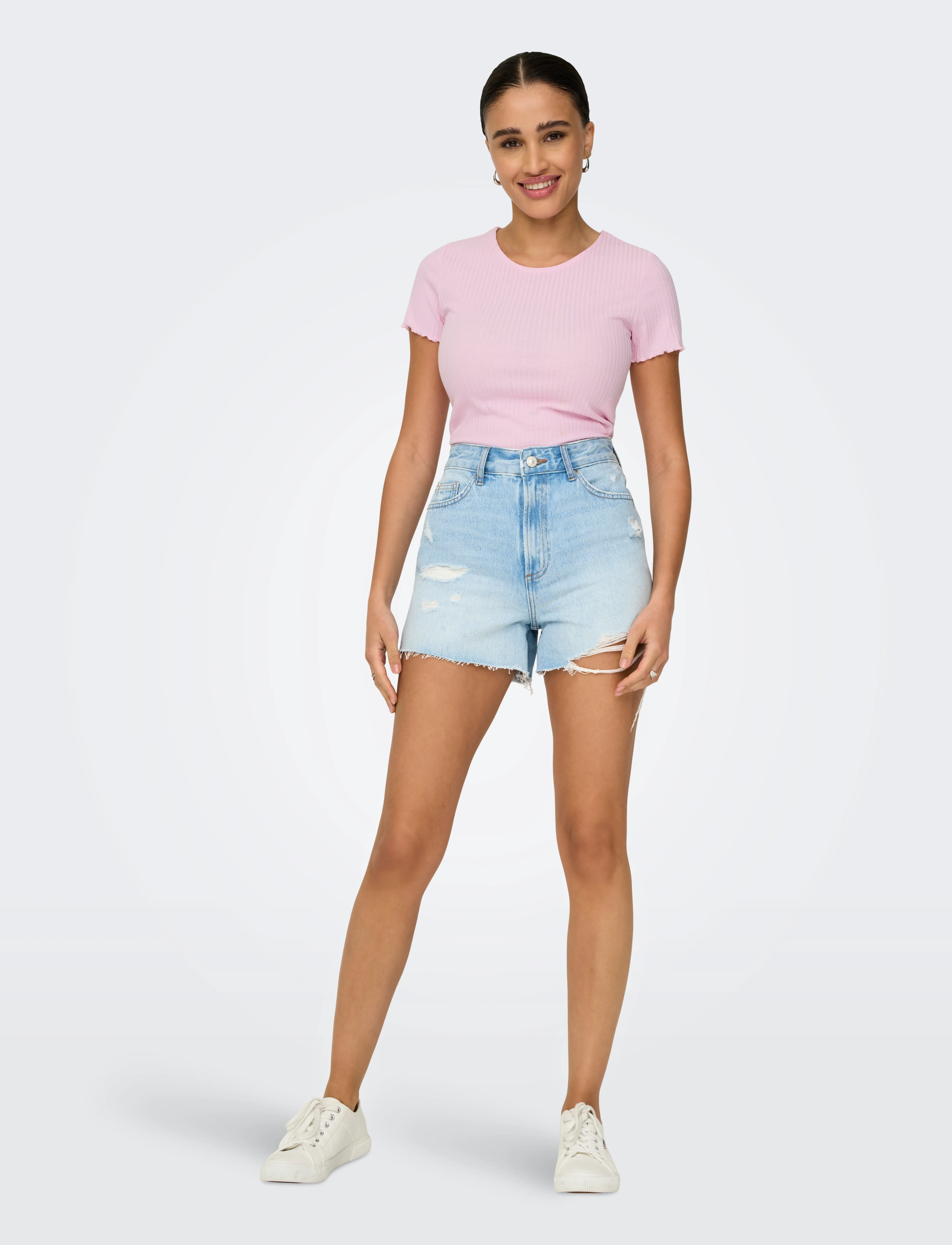 ONLY - ONLEMMA S/S SHORT TOP NOOS JRS - pink lady - 5