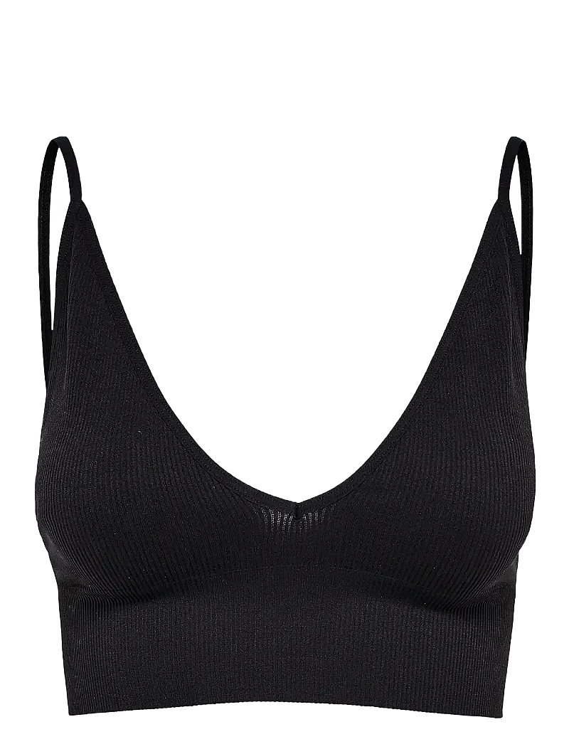 ONLY - ONLVICKY RIB SEAMLESS VNECK TOP NOOS ACC - bralette - black - 0