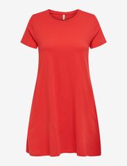 ONLY - ONLMAY LIFE S/S POCKET DRESS JRS - alhaisimmat hinnat - high risk red - 0