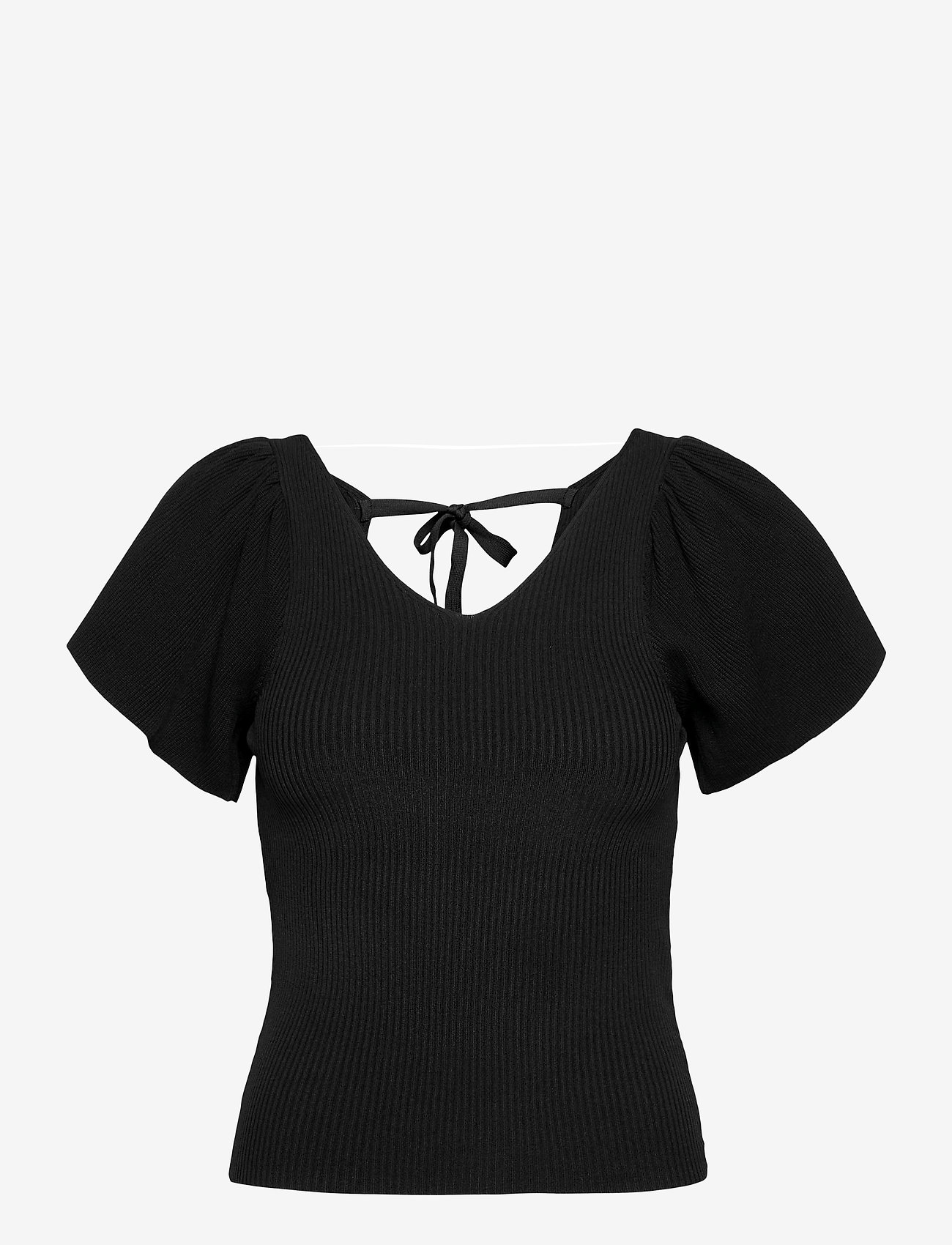 ONLY - ONLLEELO S/S BACK PULLOVER KNT NOOS - black - 0