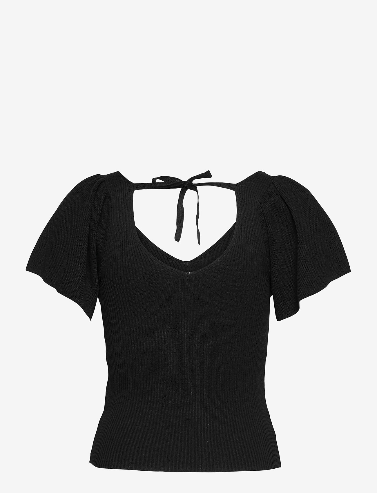 ONLY - ONLLEELO S/S BACK PULLOVER KNT NOOS - black - 1