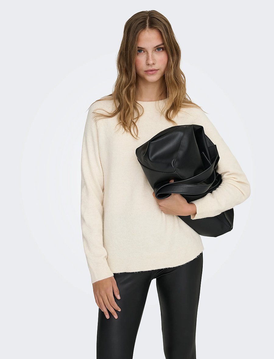 ONLY - ONLRICA L/S PULLOVER KNT NOOS - kampsunid - birch - 0