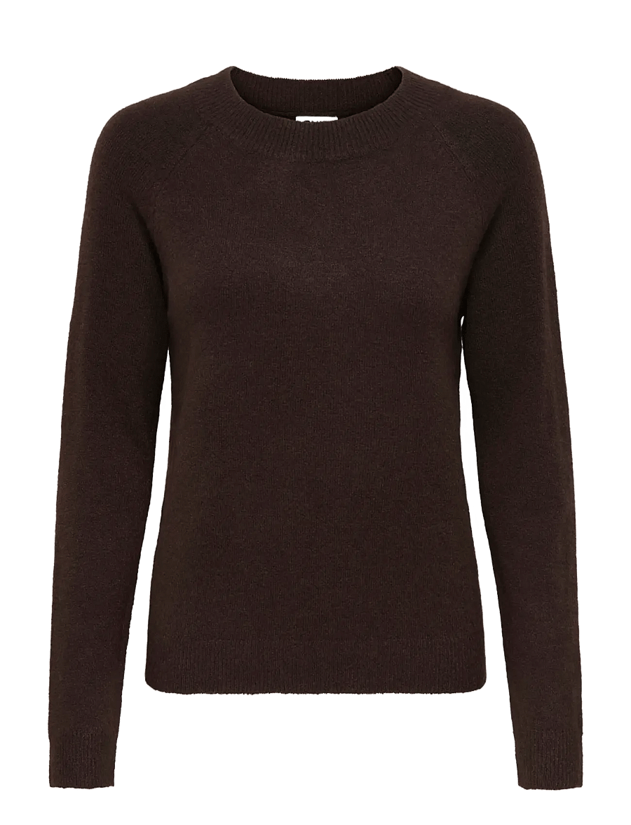 ONLY - ONLRICA L/S PULLOVER KNT NOOS - striktrøjer - chocolate torte - 1
