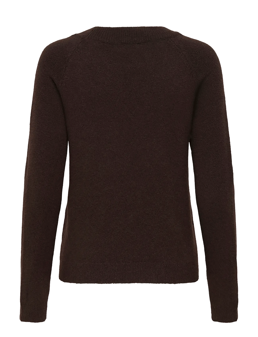 ONLY - ONLRICA L/S PULLOVER KNT NOOS - striktrøjer - chocolate torte - 2
