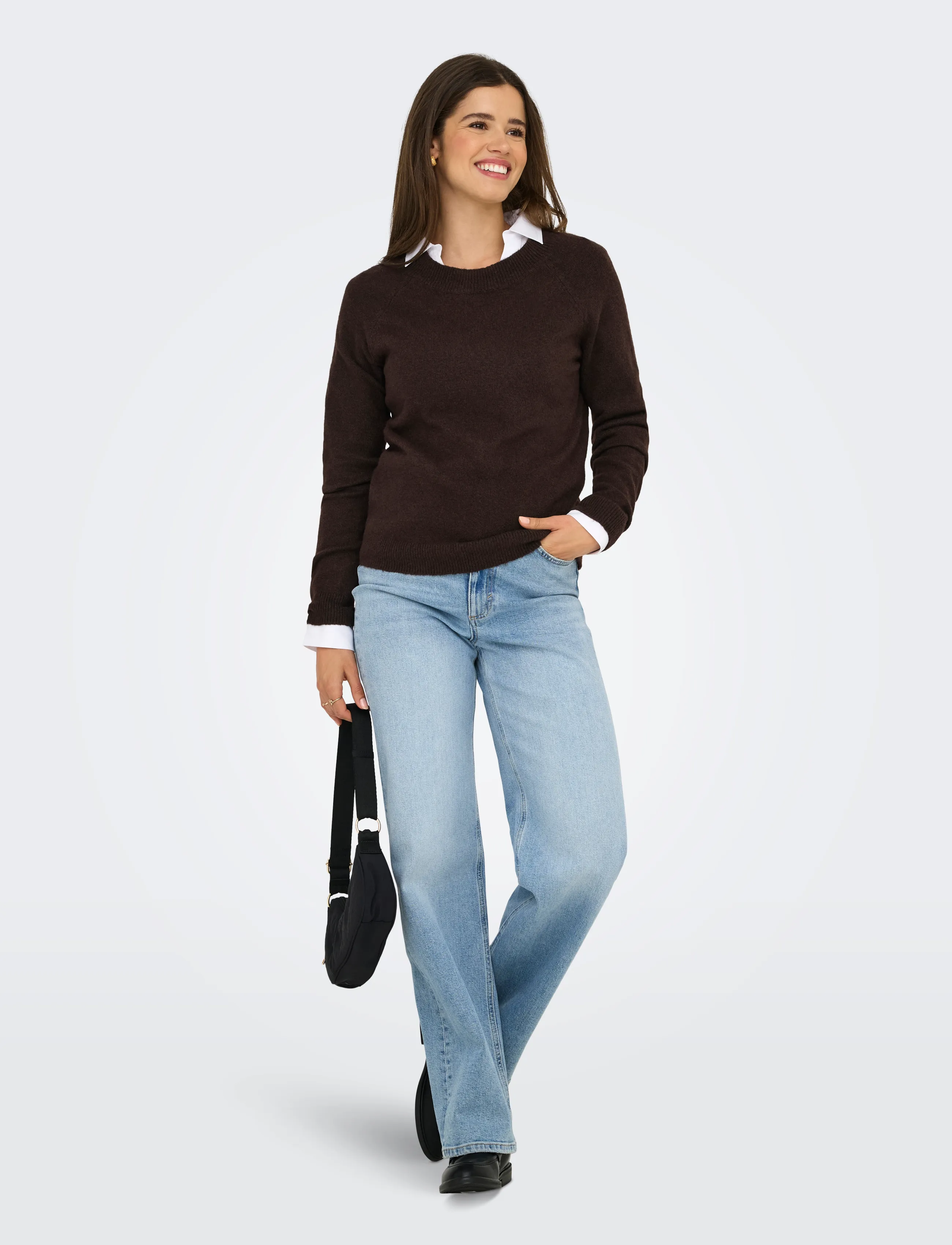 ONLY - ONLRICA L/S PULLOVER KNT NOOS - kampsunid - chocolate torte - 4