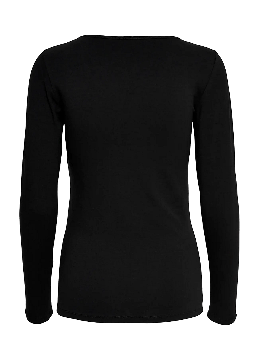 ONLY - ONLLIVE LOVE L/S ONECK TOP NOOS JRS - langärmlige tops - black - 2