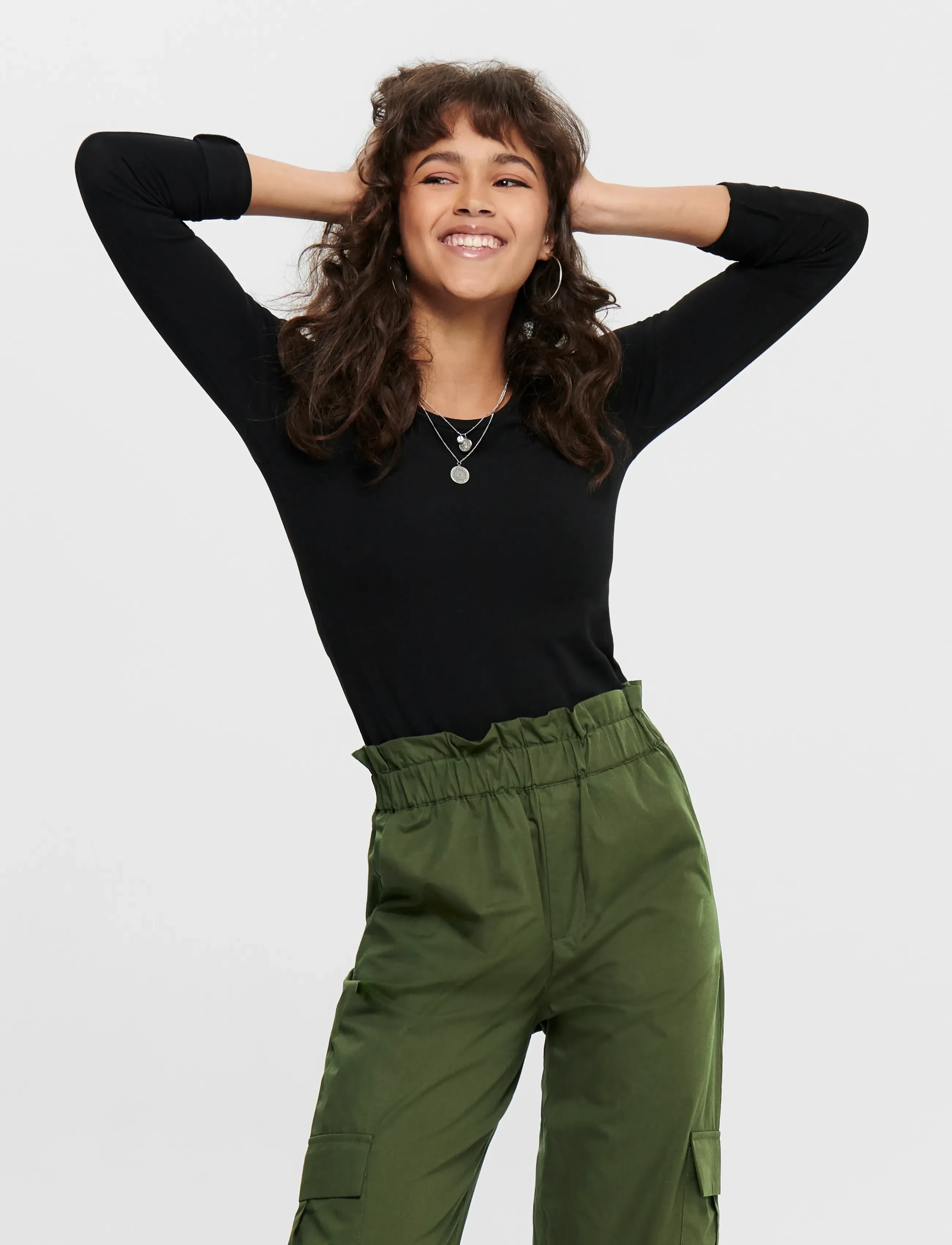 ONLY ONLLIVE LOVE L/S ONECK TOP NOOS JRS - Langermede topper - BLACK / black