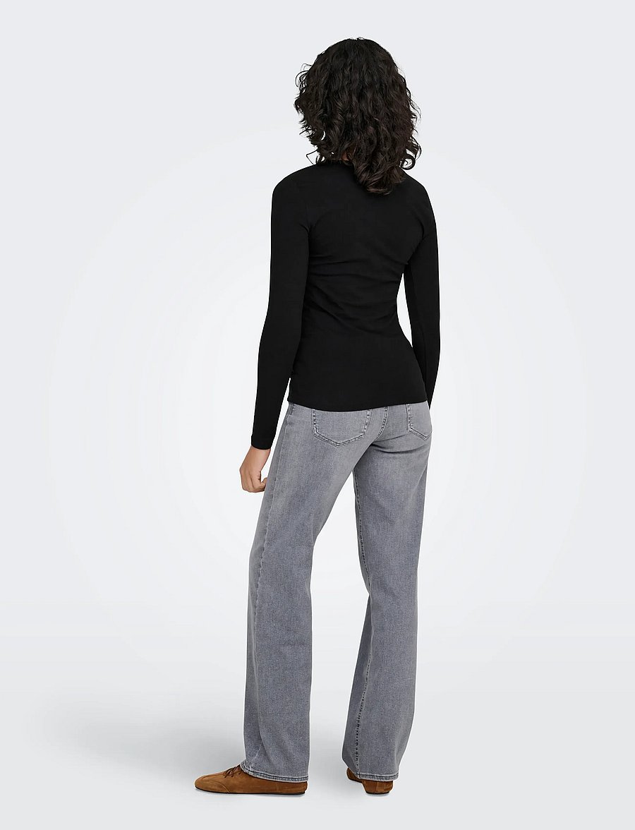 ONLY - ONLLIVE LOVE L/S ONECK TOP NOOS JRS - langärmlige tops - black - 3