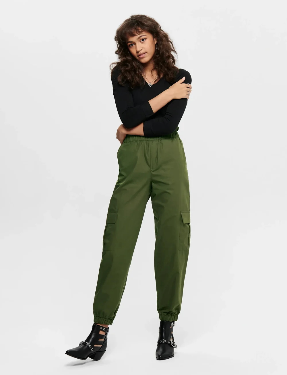 ONLY - ONLLIVE LOVE L/S ONECK TOP NOOS JRS - pikkade varrukatega alussärgid - black - 4