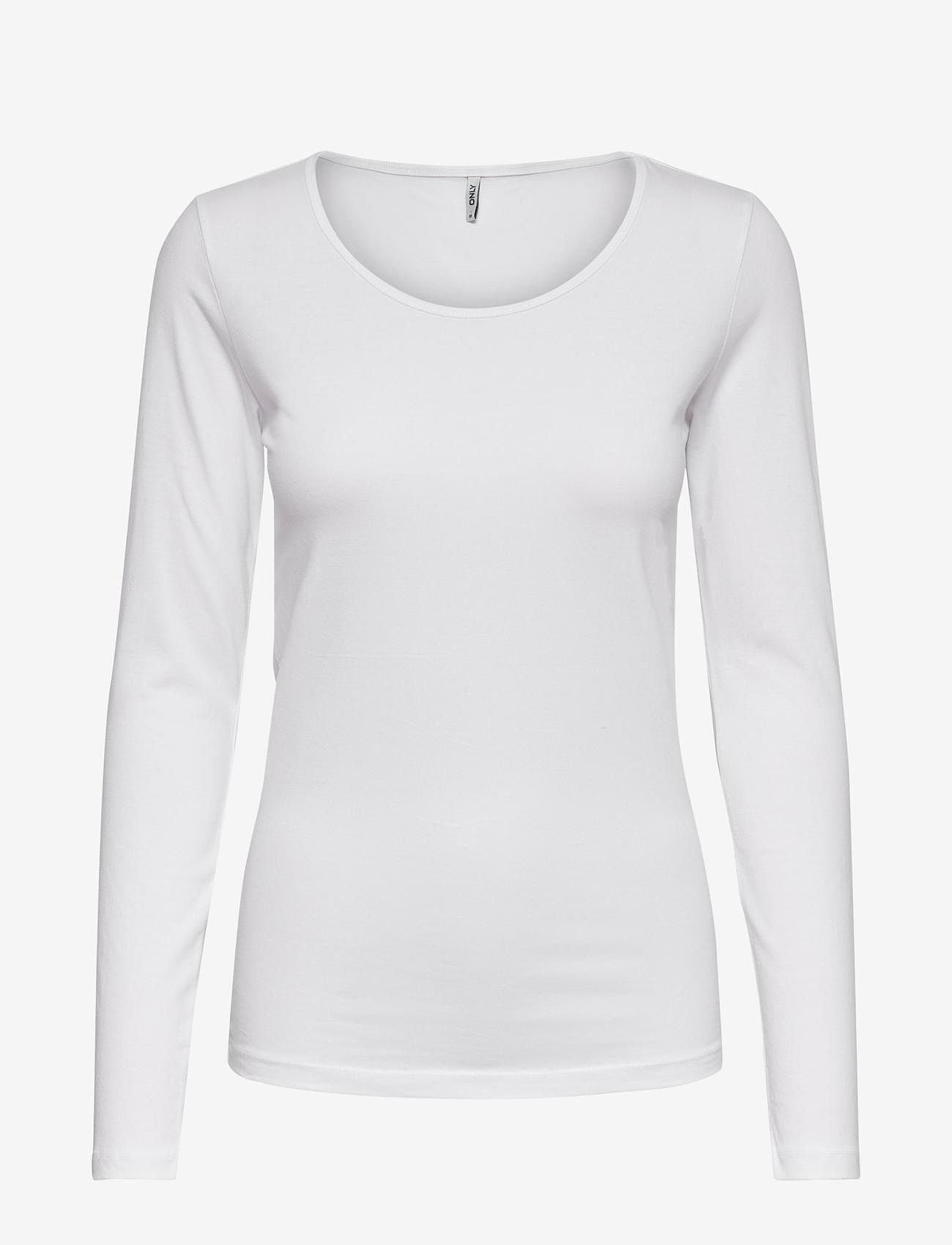 ONLY - ONLLIVE LOVE L/S ONECK TOP NOOS JRS - t-shirts met lange mouwen - white - 1