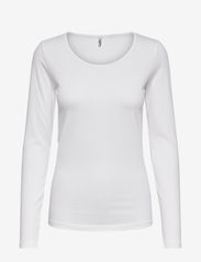 ONLY - ONLLIVE LOVE L/S ONECK TOP NOOS JRS - t-shirts met lange mouwen - white - 1