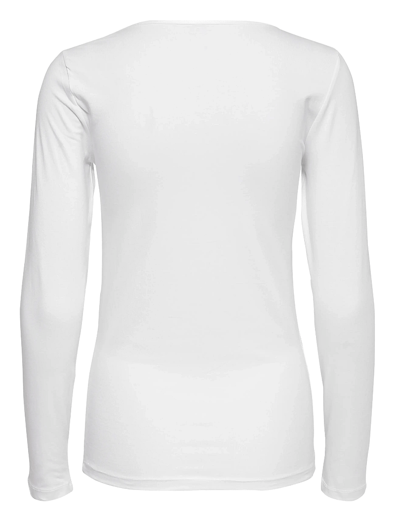 ONLY - ONLLIVE LOVE L/S ONECK TOP NOOS JRS - långärmade toppar - white - 2