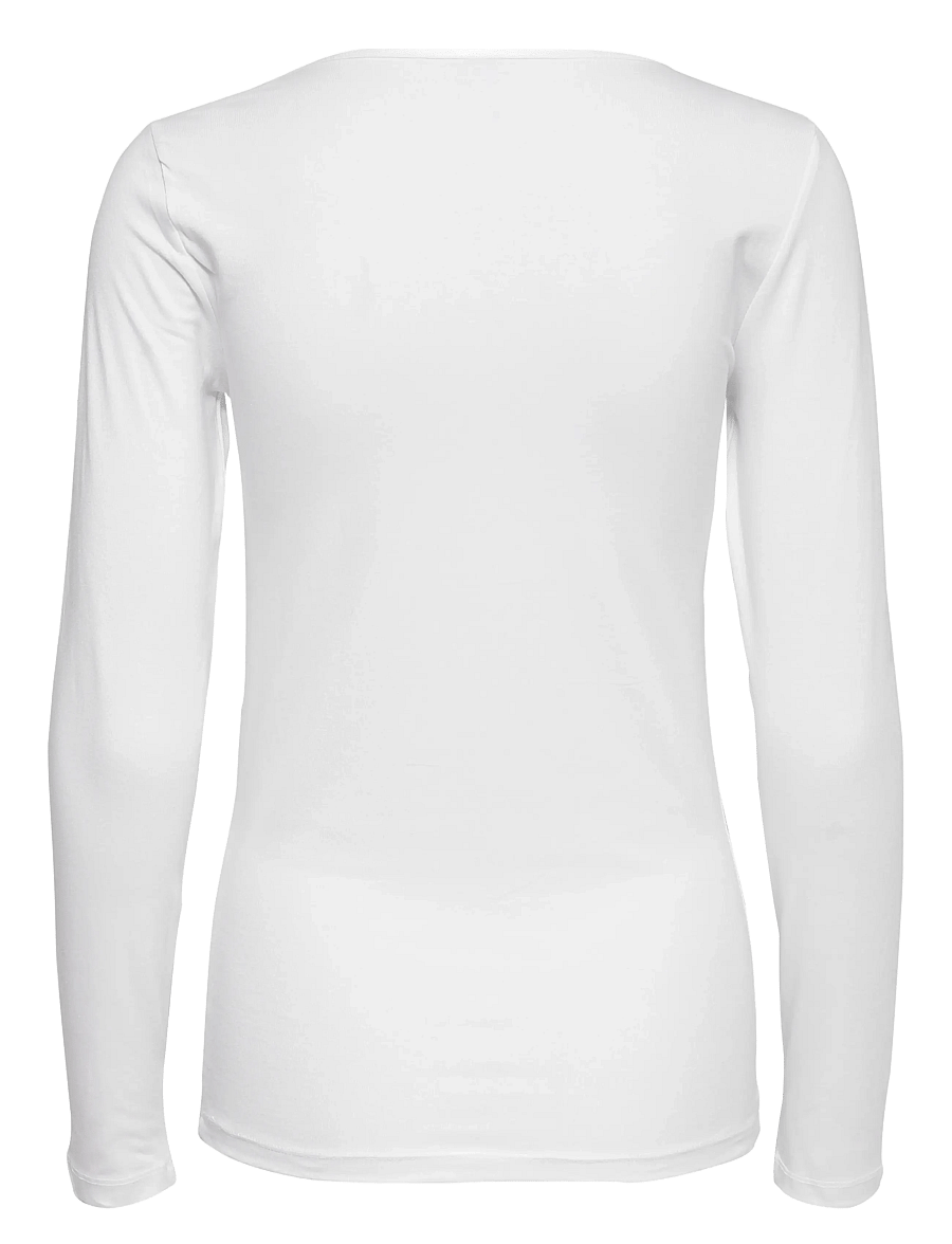 ONLY - ONLLIVE LOVE L/S ONECK TOP NOOS JRS - langärmlige tops - white - 2