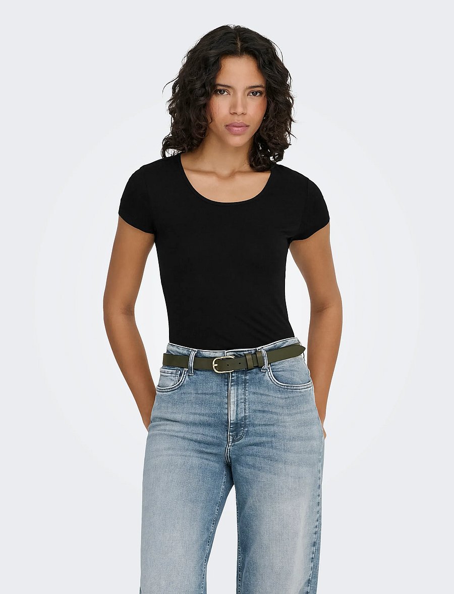 ONLY - ONLLIVE LOVE S/S ONECK TOP NOOS JRS - t-särgid - black - 0