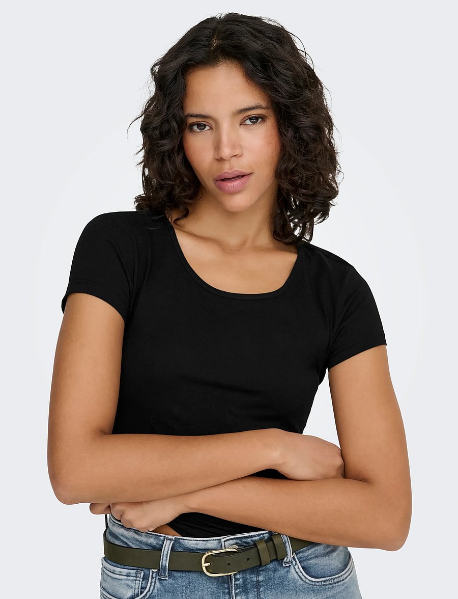 ONLY - ONLLIVE LOVE S/S ONECK TOP NOOS JRS - t-särgid - black - 5
