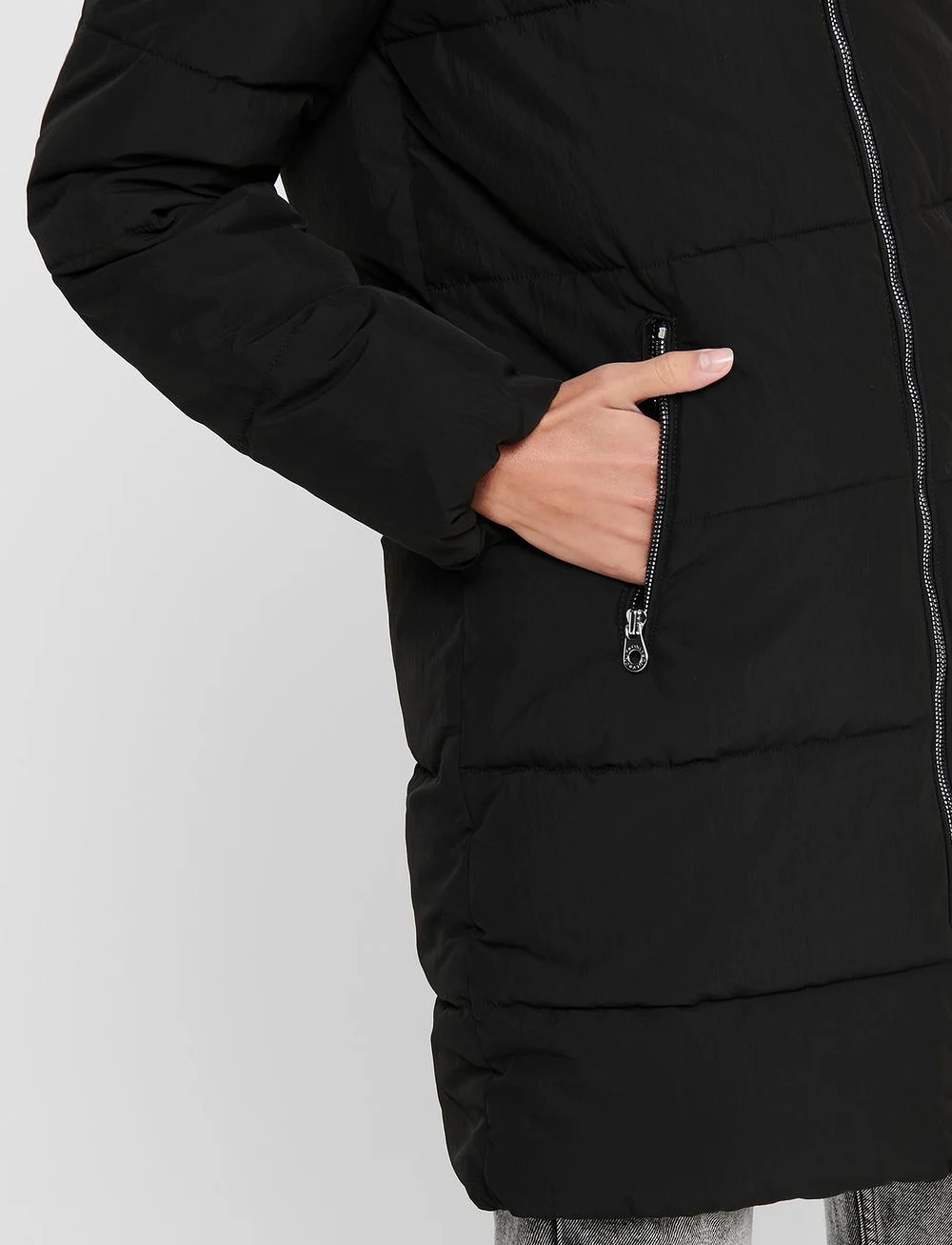 ONLY - ONLDOLLY LONG PUFFER COAT CC OTW - dunfrakker - black - 0