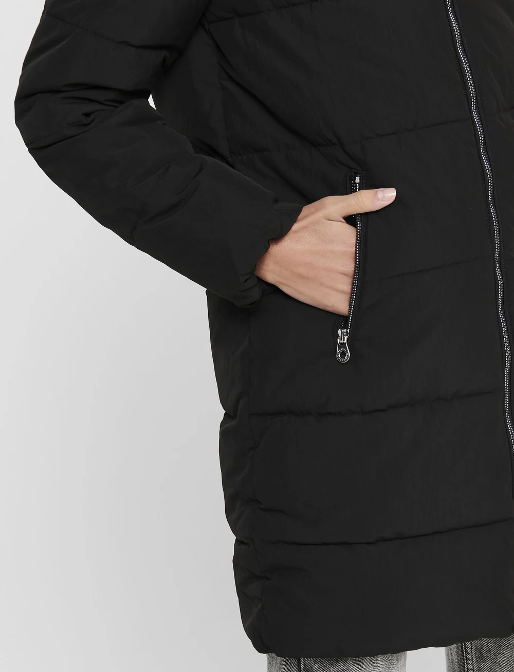 ONLY - ONLDOLLY LONG PUFFER COAT CC OTW - dunfrakker - black - 4