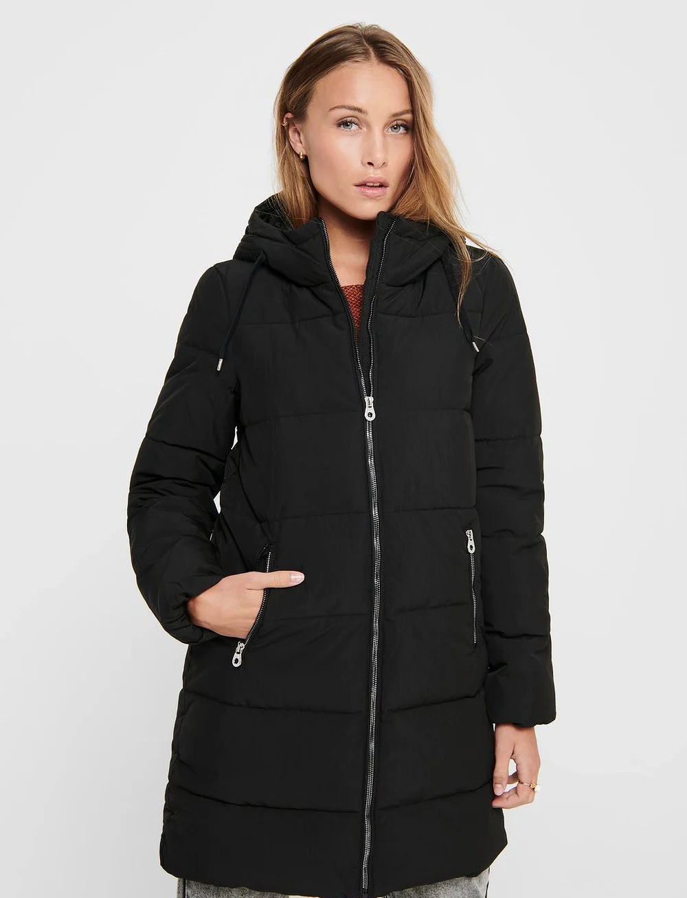 ONLY - ONLDOLLY LONG PUFFER COAT CC OTW - dunfrakker - black - 5