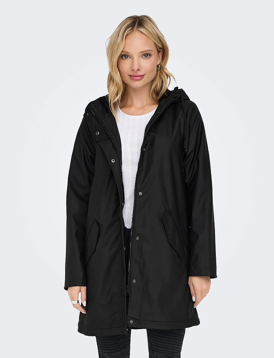 ONLY - ONLSALLY PADDED RAINCOAT OTW NOOS - regnjackor - black - 0