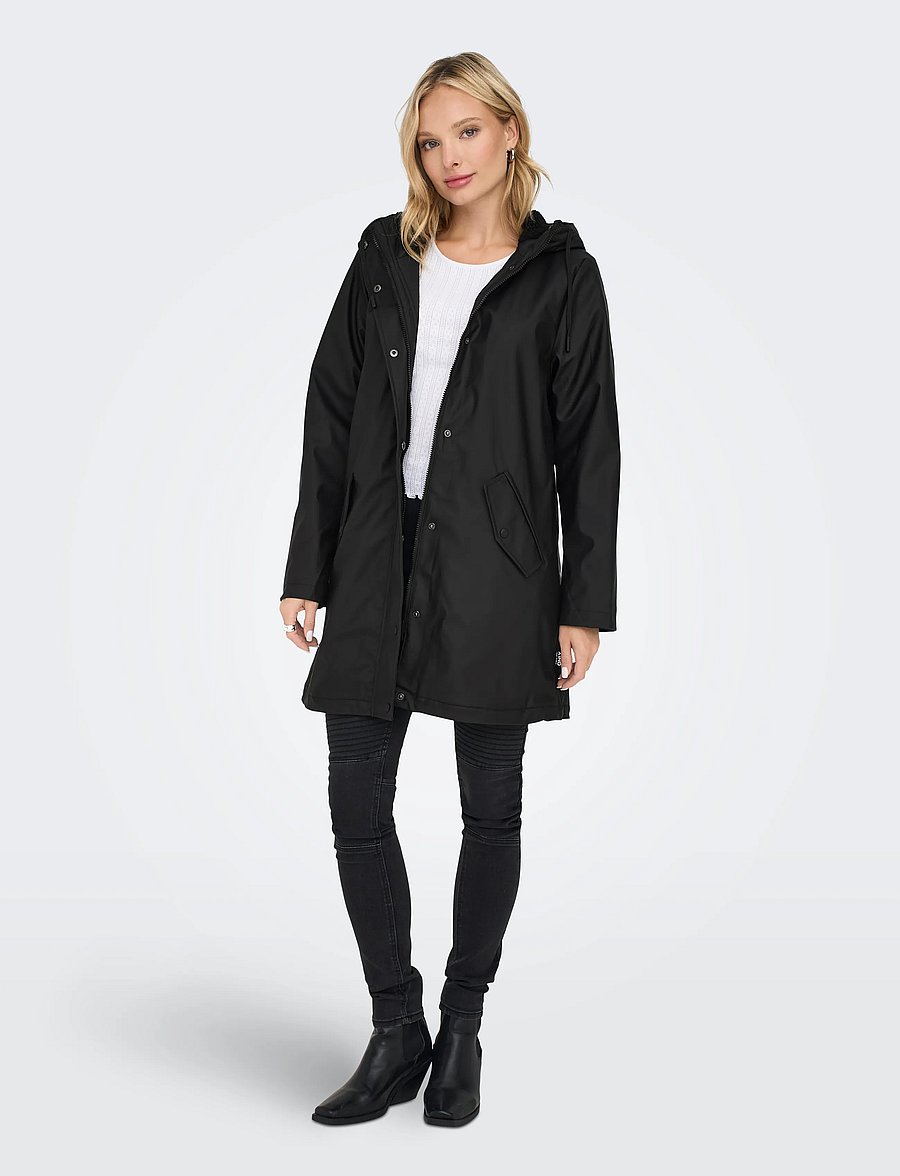 ONLY - ONLSALLY PADDED RAINCOAT OTW NOOS - regnjackor - black - 4